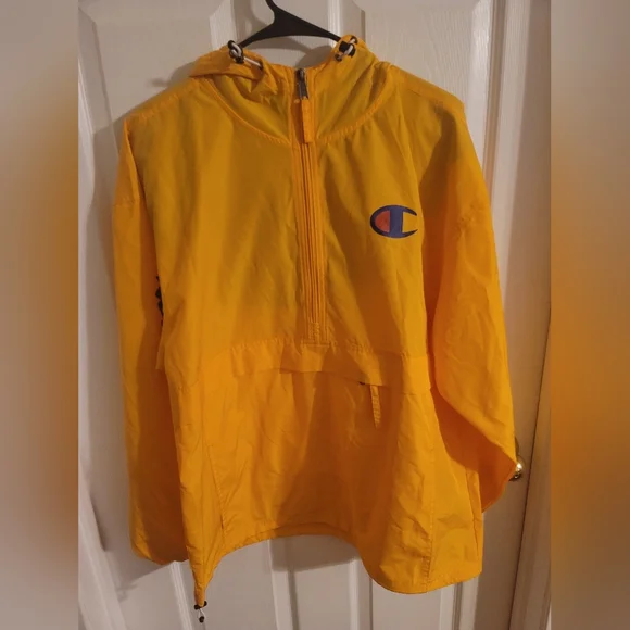 Yellow windbreaker champion on sale
